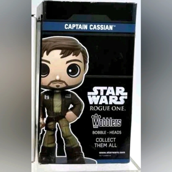 Star Wars Rogue One Captain Cassian Wobbler Bobble-Head - Olive and Tan - Picture 2 of 2